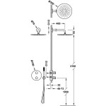 Potinkinė termostatinė dušo sistema Tres THERM-BOX 26225004 chromo spalvos